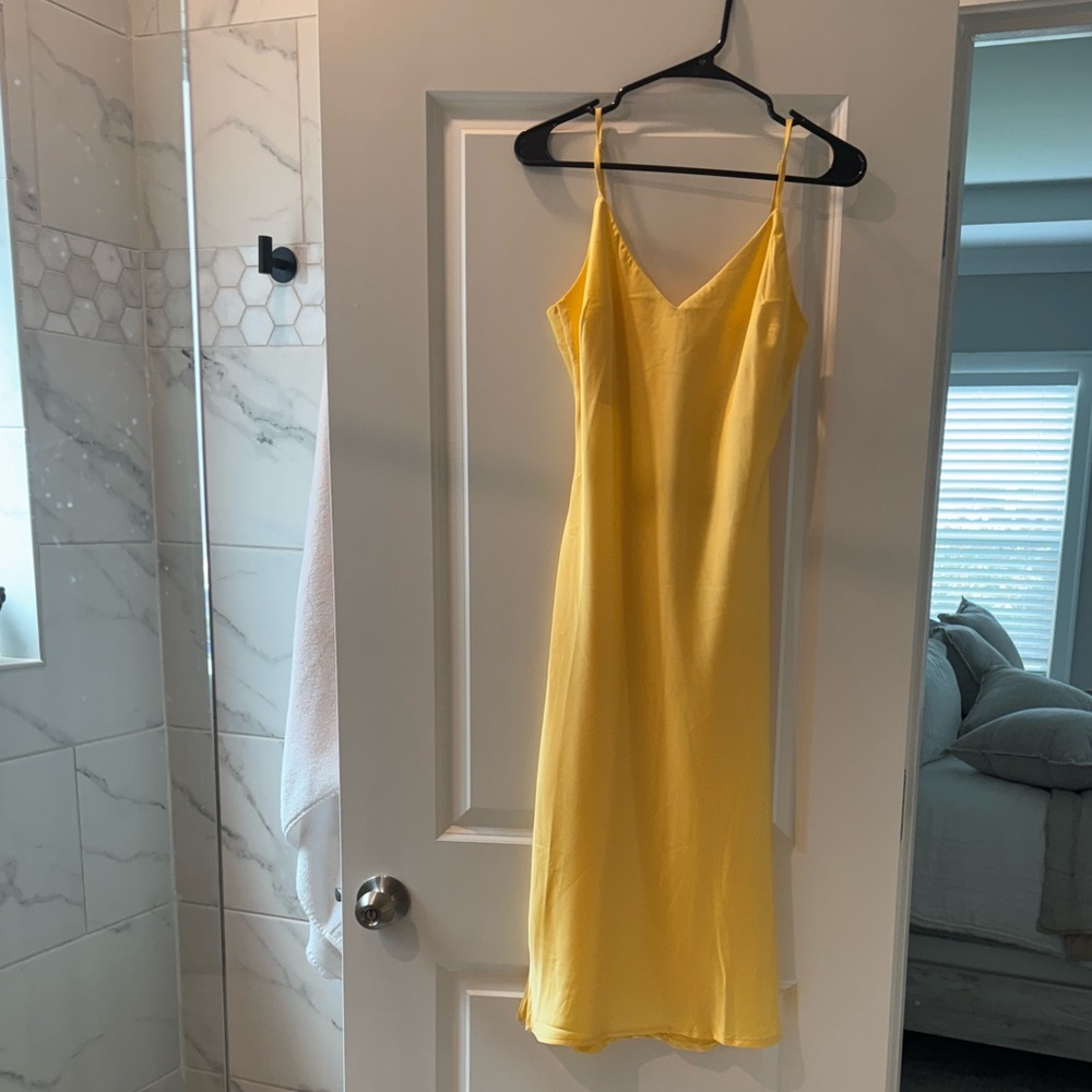 Yellow Slip Dress - Picture 1 of 3